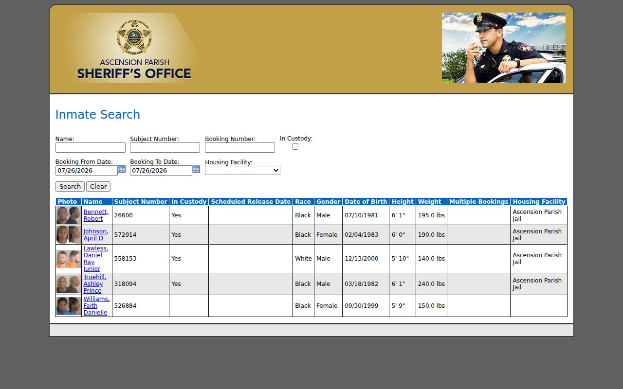 APSO New World Inmate Inquiry